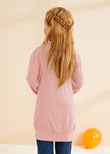 Load image into Gallery viewer, Girls Cute Long Sleeve Duster Cardigans Kids Casual Plain Soft Knit Jackets Cover Up Wrap Tops Outwear with Pockets