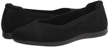 Load image into Gallery viewer, Clarks womens Carly Wish Ballet Flat, Black Knit, 7 Wide US