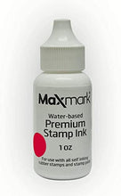 Load image into Gallery viewer, MaxMark Premium Refill Ink for self Inking Stamps and Stamp Pads, Red Color - 1 oz.