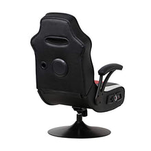 Load image into Gallery viewer, X Rocker Falcon Pedestal PC Office Gaming Chair, 32" x 25" x 42", Black/Red