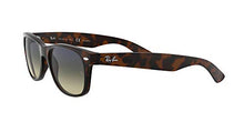 Load image into Gallery viewer, Ray-Ban RB2132 New Wayfarer Square Sunglasses, Matte Havana/Polarized Green Gradient Blue, 55 mm