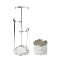 Load image into Gallery viewer, Umbra 299470-491 Tesora Jewelry Box, Two-Tier Resin Storage Container with Removable Lid, Marble/Nickel