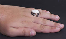 Load image into Gallery viewer, Falcon Jewelry 925 Sterling Silver Mens Ring, Natural Moonstone, Blood Stone, Emerald, Amethyst, Pearl Stone, Free Express Shipping