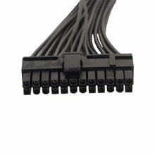 Load image into Gallery viewer, Adaptermvp Dual PSU Power Supply Extension Cable for ATX Motherboard,Full Copper 24pin Chassis Power Start line,24 pin to 24(20+4) pin,1ft/30cm