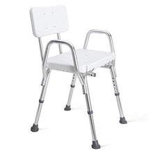 Load image into Gallery viewer, DMI Tub and Shower Chair with Removable Back Rest, Adjustable Seat and Arms, White