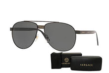 Load image into Gallery viewer, Versace VE2209 100987 58M Black/Grey Phantos Sunglasses For Men+FREE Complimentary Eyewear Care Kit