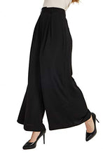Load image into Gallery viewer, Tronjori Women High Waist Casual Wide Leg Long Palazzo Pants Trousers(XL, Black)