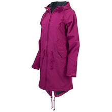 Load image into Gallery viewer, Thenxin Plus Size Women's Outdoor Waterproof Jacket Zipper Hooded Trench Windbreaker with Drawstring(Purple,XXXL)