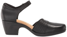 Load image into Gallery viewer, Clarks Emily Rae Pump, Black Leather, 7.5 Wide