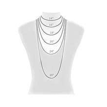 Load image into Gallery viewer, Ritastephens Sterling Silver Polished Italian Crucifix Cross Charm Pendant Chain Necklace, 18"