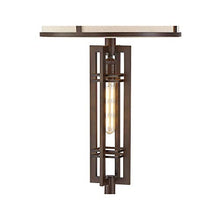 Load image into Gallery viewer, Elias Industrial Farmhouse Floor Lamp with Nightlight LED Oil Rubbed Bronze Off White Oatmeal Fabric Drum Shade for Living Room Reading Bedroom Office - Franklin Iron Works