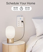 Load image into Gallery viewer, Smart Plug Outlet Extender, WiFi Surge Protector Power Strip Work with Alexa, Google Home, Wall Outlet with 6 Outlets and 3 USB Ports, Wall Adapter Plug Receptacles,15A/1800W hite