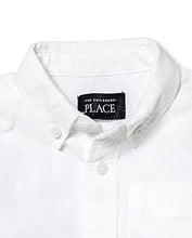 Load image into Gallery viewer, The Children's Place Baby Boys and Toddler Boys Short Sleeve Oxford Button Down Shirt, White, 12-18 MONTHS