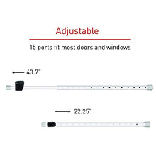Load image into Gallery viewer, Securityman 2-in-1 Door Security Bar with Alarm & Sliding Door Stopper Security Bar with 120db Loud Alert Siren - Durable & Rugged Iron, Sturdy on Most Floors & Windows (Protects Against Scratches)