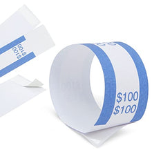 Load image into Gallery viewer, 300 Pack Money Bands for Cash, Self-Adhesive Currency Straps for Bill Wrappers, 9 Standard Colors (7.75 x 1.25 In)