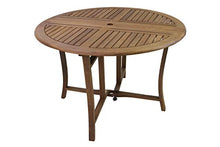 Load image into Gallery viewer, Outdoor Interiors Round Folding Table, 48-Inch, Brown