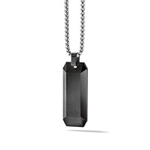 Load image into Gallery viewer, Bulova Mens Precisionist Black-ion Plated Stainless Steel Pendant Necklace with Brown Diamond Accent (Model J98N004)