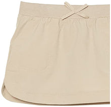 Load image into Gallery viewer, Nautica Girls' Little School Uniform Pull-On Scooter Skirt with Undershorts, Knit Waistband & Functional Pockets, Performance Material, Khaki, 5