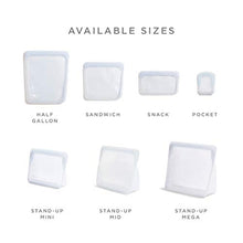 Load image into Gallery viewer, Stasher Platinum Silicone Food Grade Reusable Storage Bag, Purple (1/2 Gallon) | Reduce Single-Use Plastic | Cook, Store, Sous Vide, or Freeze | Leakproof, Dishwasher-Safe, Eco-friendly | 64 Oz