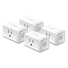 Load image into Gallery viewer, Kasa Smart Plug HS103P4, Smart Home Wi-Fi Outlet Works with Alexa, Echo, Google Home & IFTTT, No Hub Required, Remote Control, 15 Amp, UL Certified, 4-Pack, White