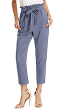 Load image into Gallery viewer, GRACE KARIN Women's Slim Cropped Stretch Casual Pants with Pockets M Blue-Gray