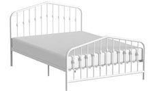 Load image into Gallery viewer, Novogratz Bushwick Metal Bed with Headboard and Footboard | Modern Design | Full Size - White