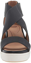 Load image into Gallery viewer, Dr. Scholl's Shoes Women's Sheena Wedge Sandal, Black Smooth Perforated, 6 M US