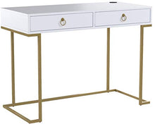 Load image into Gallery viewer, CosmoLiving Camila, White Writing Desk