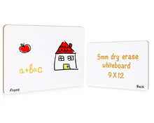 Load image into Gallery viewer, Grope Small Dry Erase White Board for Students 9x12 inches Dry Erase Lap White Board Kids Dual Sided Blank Mini Whiteboard for School (Double Blank Dry Erase Board)