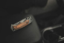 Load image into Gallery viewer, Smith & Wesson 8.5in S.S. Folding Knife with 3.7in Drop Point Blade and S.S. and Real Wood Insert Handle for Outdoor, Tactical, Survival and EDC