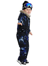 Load image into Gallery viewer, SNBOCON Kids Waterproof Colorful One Piece Coveralls Ski Suits Snowsuits Winter Jumpsuits Snowboarding (120cm,UNV)