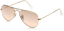 Load image into Gallery viewer, Ray-Ban Rb3025 Classic Aviator Sunglasses, Gold/Pink Mirror Gradient Grey, 55 mm