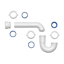 Load image into Gallery viewer, Dearborn P9703WBG 1-1/2" P-Trap with Threaded PVC Adapter, and Reversible J-Bend, Bagged w/ True Blue Washer