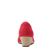 Load image into Gallery viewer, Clarks womens Mallory Luna Closed Wedge Platform, Red Textile, 7 US