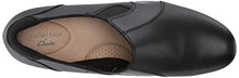 Load image into Gallery viewer, Clarks Women's Emslie Chelsea Loafer, Black Leather/Synthetic Lizard, 8.5M