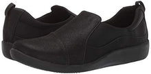 Load image into Gallery viewer, Clarks Women's CloudSteppers Sillian Paz Slip-On Loafer, Black Synthetic Nubuck, 8 M US