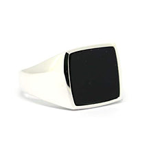 Load image into Gallery viewer, lifufinejewels Mens 925 Sterling Silver Black Onyx Signet Ring (13)