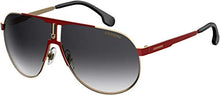 Load image into Gallery viewer, Carrera CA1005/S 0AU2/9O 66M Red Gold/Dark Grey Gradient Metal Aviator Sunglasses For Men For Women+ Free Designer iWear Care Kit