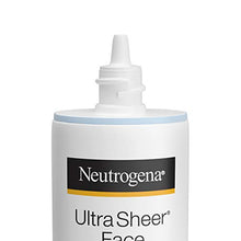 Load image into Gallery viewer, Neutrogena Ultra Sheer Liquid Daily Facial Sunscreen with Broad Spectrum SPF 70, Non-Comedogenic, Oil-Free & PABA-Free Weightless UVA/UVB Sun Protection, 1.4 fl. oz