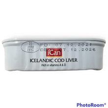 Load image into Gallery viewer, Ican Icelandic Wild Cod Liver 4.06oz/115g Pack of 3