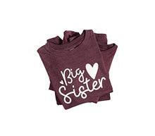 Load image into Gallery viewer, ELLA COLE COMPANY Big Sister Announcement T-Shirt for Toddler Girl- Luxury Cotton Blend Big Sister Shirt Maroon, 2T