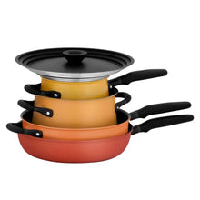 Load image into Gallery viewer, Meyer Accent Series Nonstick and Stainless Steel Pots and Pans/Cookware Essentials Set, 6 Piece, Nonstick & Stainless Steel