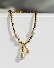 Load image into Gallery viewer, Jewever 14k Gold Over Copper with Freshwater Cultured Pearl Bracelets for Women Star Bracelet Jewelry Gift (5.5-7")