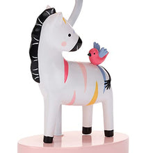Load image into Gallery viewer, Lambs & Ivy Jazzy Jungle Zebra White/Peach Nursery Lamp with Shade & Bulb