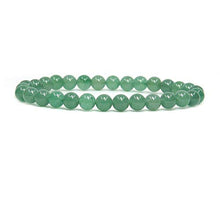 Load image into Gallery viewer, Natural Green Aventurine Gemstone 6mm Round Beads Stretch Bracelet 7" Unisex