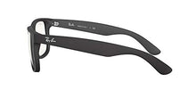 Load image into Gallery viewer, Ray-Ban Unisex-Adult RB4165 Justin Everglasses, Rubber Black/Clear, 55 mm
