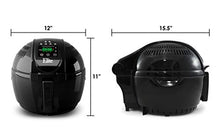Load image into Gallery viewer, Elite Platinum EAF-1506D Electric Digital Hot Air Fryer Oil-Less Healthy Cooker Timer & Temperature Controls, 26 Recipe Cookbook, 3.5 Quart, Black