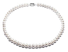 Load image into Gallery viewer, JYX Natural White Freshwater Cultured Pearl Necklace 18 inches (6mm)