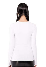 Load image into Gallery viewer, KIKI RIKI Wide Neck Long Sleeve Cotton Shell Style 14653 Ivory M