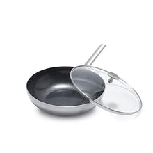 Load image into Gallery viewer, Blue Diamond Tri-Ply Stainless Steel Ceramic Nonstick Cookware Multifunction Wok/Chef's Pan with Lid, Metal Utensil, Induction and Dishwasher Safe PFAS-Free, 11", Silver